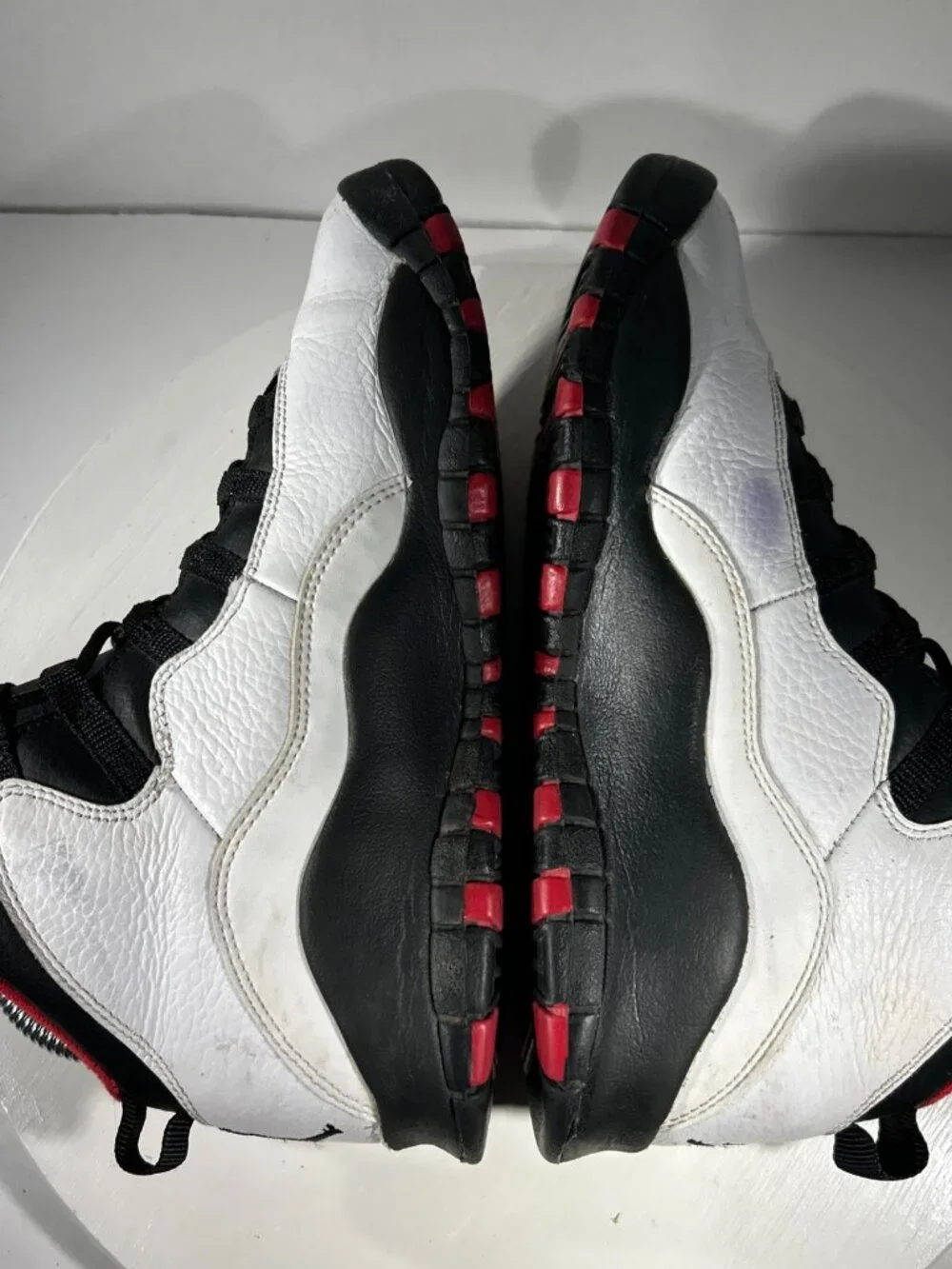Nike Air Jordan 10 Retro Boys Basketball Sneakers Size 6 6Y White Leather Shoes